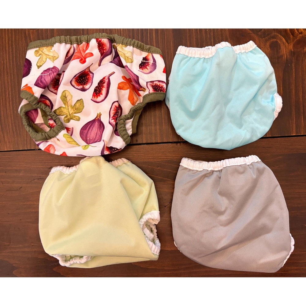 Lot of 4 Thirsties Cloth Diaper Covers Size Newborn Made in USA